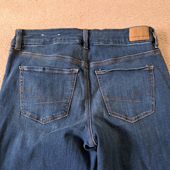 American Eagle Jeans Women's Size 8 Curvy Kick Boot Blue Denim - Picture 9 of 11